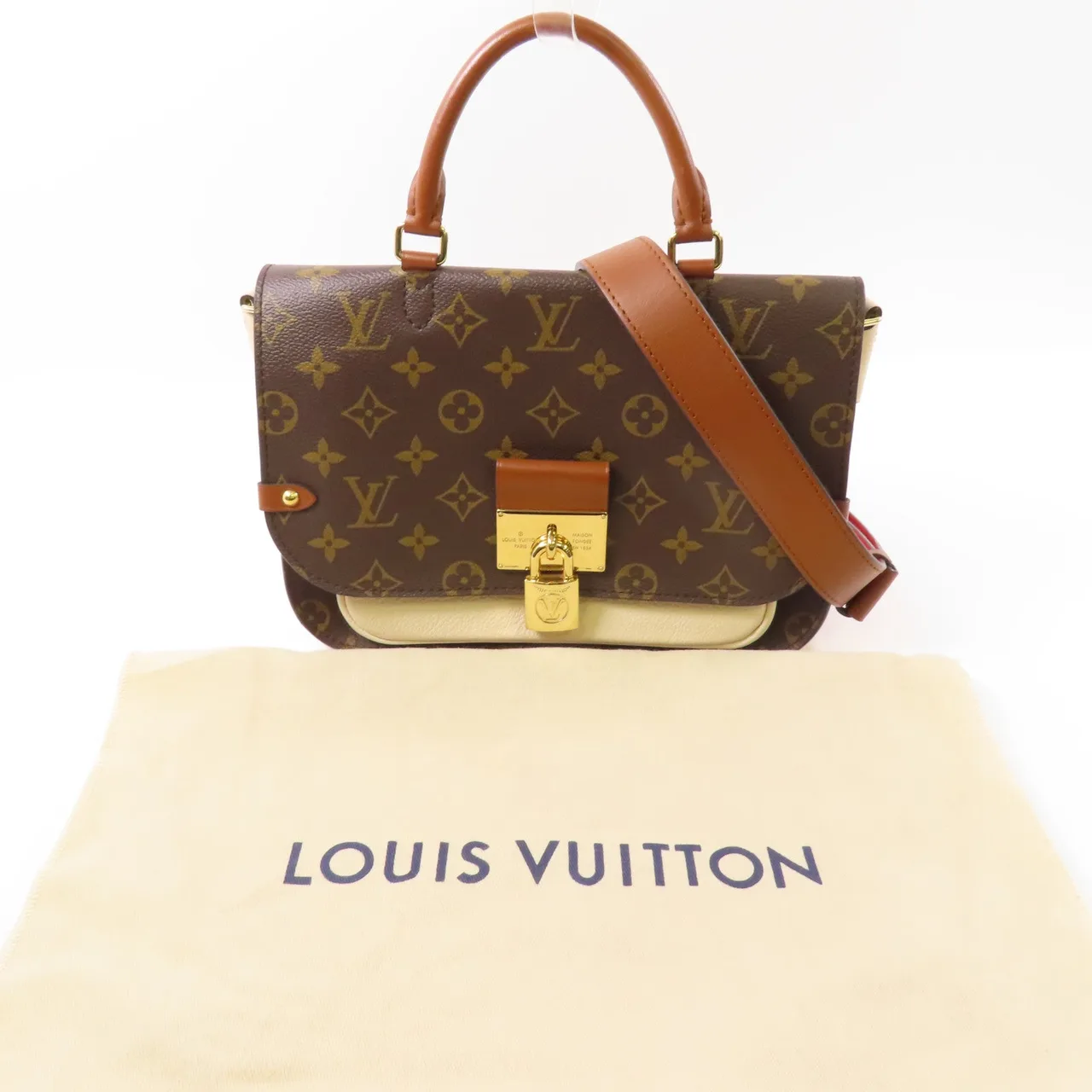 LOUIS VUITTON M44353 兩用包 塗層帆布 棕色 / 米色 / Beige 塗層帆布 中古品B - 縮圖 23