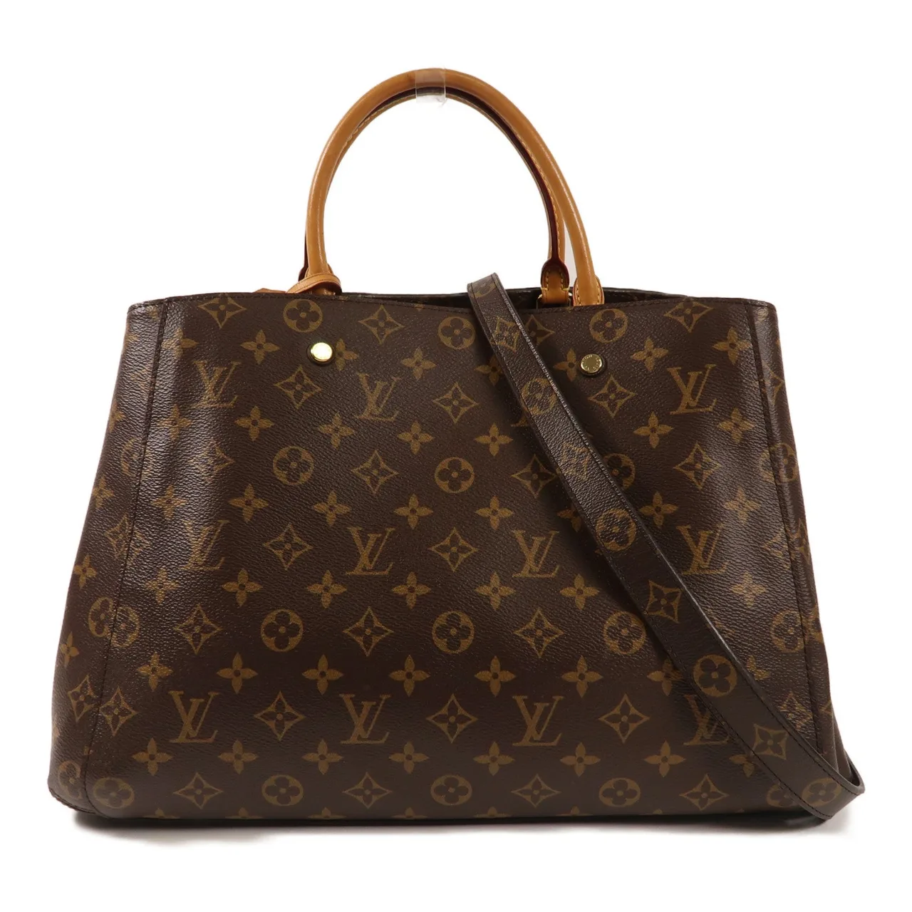 LOUIS VUITTON Montaigne M41056 兩用包 塗層帆布 棕色 / Brown
