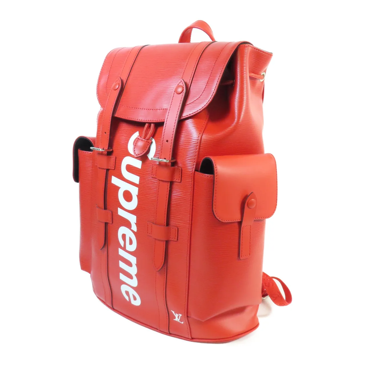 LOUIS VUITTON Christopher M53414 背包 牛皮 紅色 / Red 牛皮 中古品A - 縮圖 3