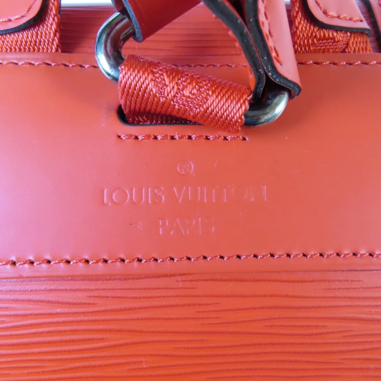 LOUIS VUITTON Christopher M53414 背包 牛皮 紅色 / Red 牛皮 中古品A - 縮圖 11