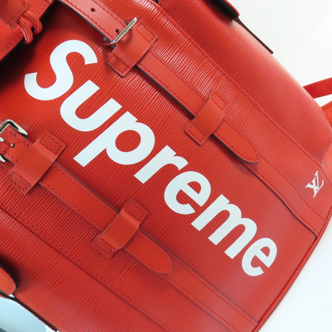 LOUIS VUITTON Christopher M53414 背包 牛皮 紅色 / Red 牛皮 中古品A - 縮圖 14