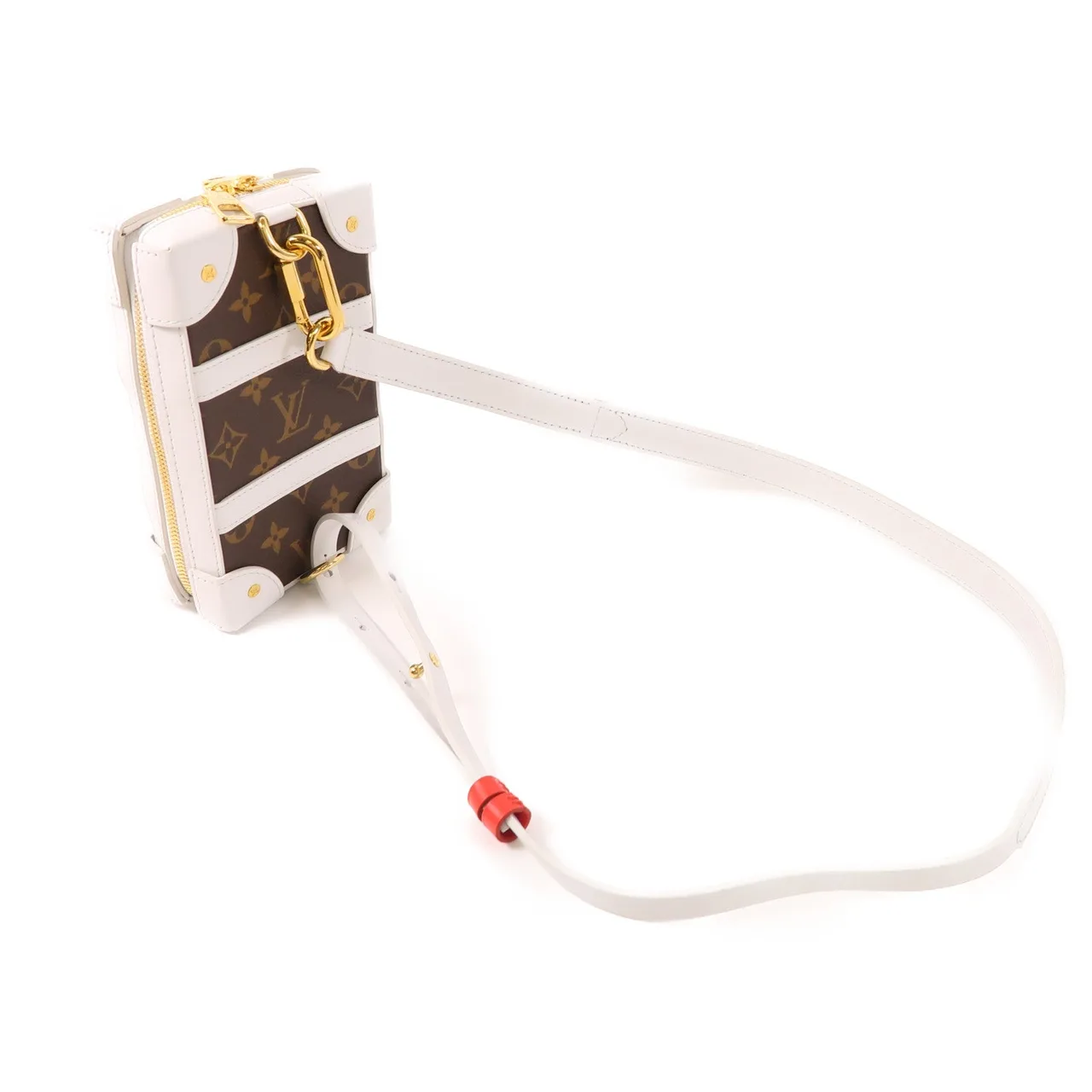 LOUIS VUITTON Soft Trunk M80102 肩背包 塗層帆布 棕色 / 白色 / Brown 塗層帆布 新品同様 - 縮圖 5