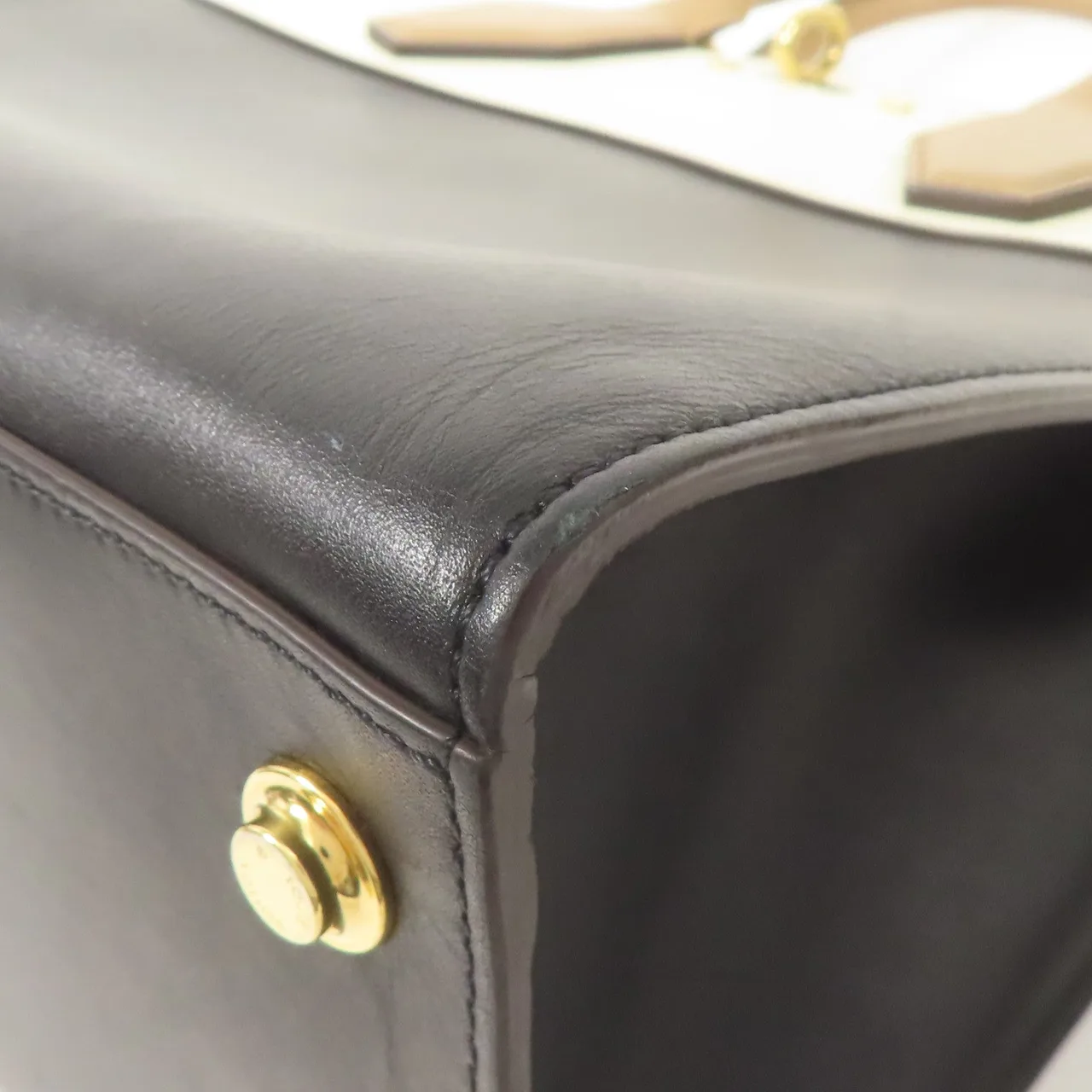 LOUIS VUITTON Steamer M53072 兩用包 牛皮 黑色 / 白色 / Black/White 牛皮 中古品B - 縮圖 6