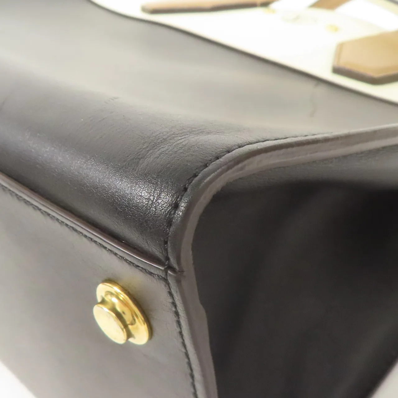 LOUIS VUITTON Steamer M53072 兩用包 牛皮 黑色 / 白色 / Black/White 牛皮 中古品B - 縮圖 8