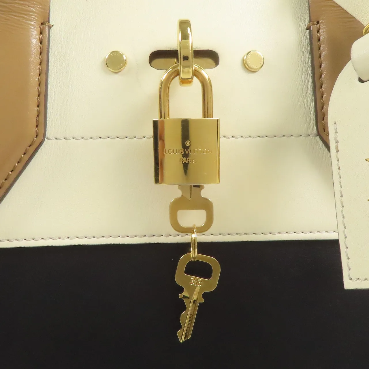 LOUIS VUITTON Steamer M53072 兩用包 牛皮 黑色 / 白色 / Black/White 牛皮 中古品B - 縮圖 10