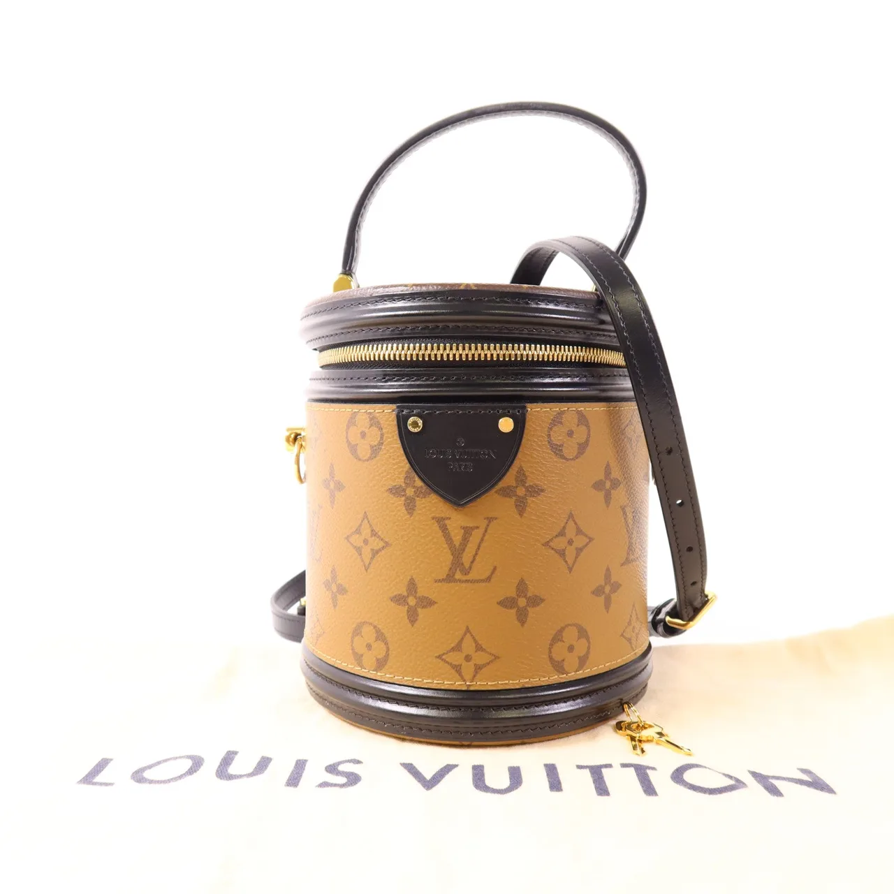 LOUIS VUITTON Cannes M43986 兩用包 塗層帆布 棕色 / Brown/Black 塗層帆布 中古品A - 縮圖 8