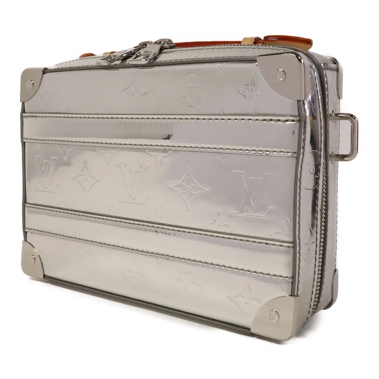 LOUIS VUITTON Soft Trunk M45885 兩用包 x PVC 銀色 / Silver x PVC 中古品A - 縮圖 3
