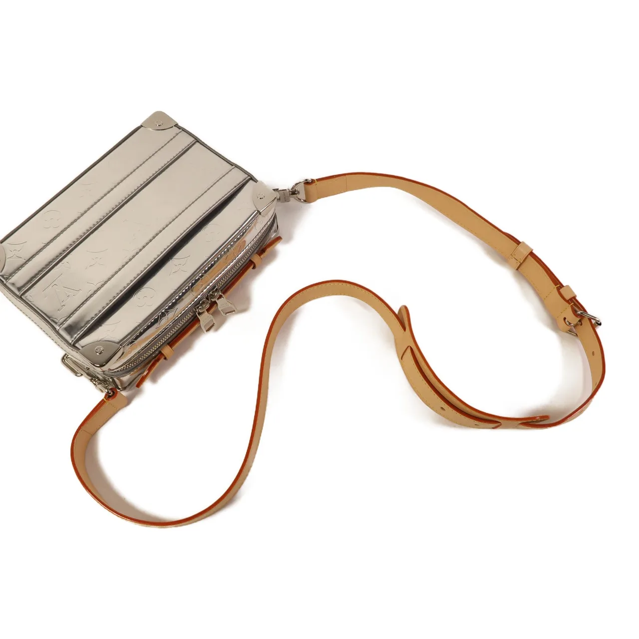 LOUIS VUITTON Soft Trunk M45885 兩用包 x PVC 銀色 / Silver x PVC 中古品A - 縮圖 8