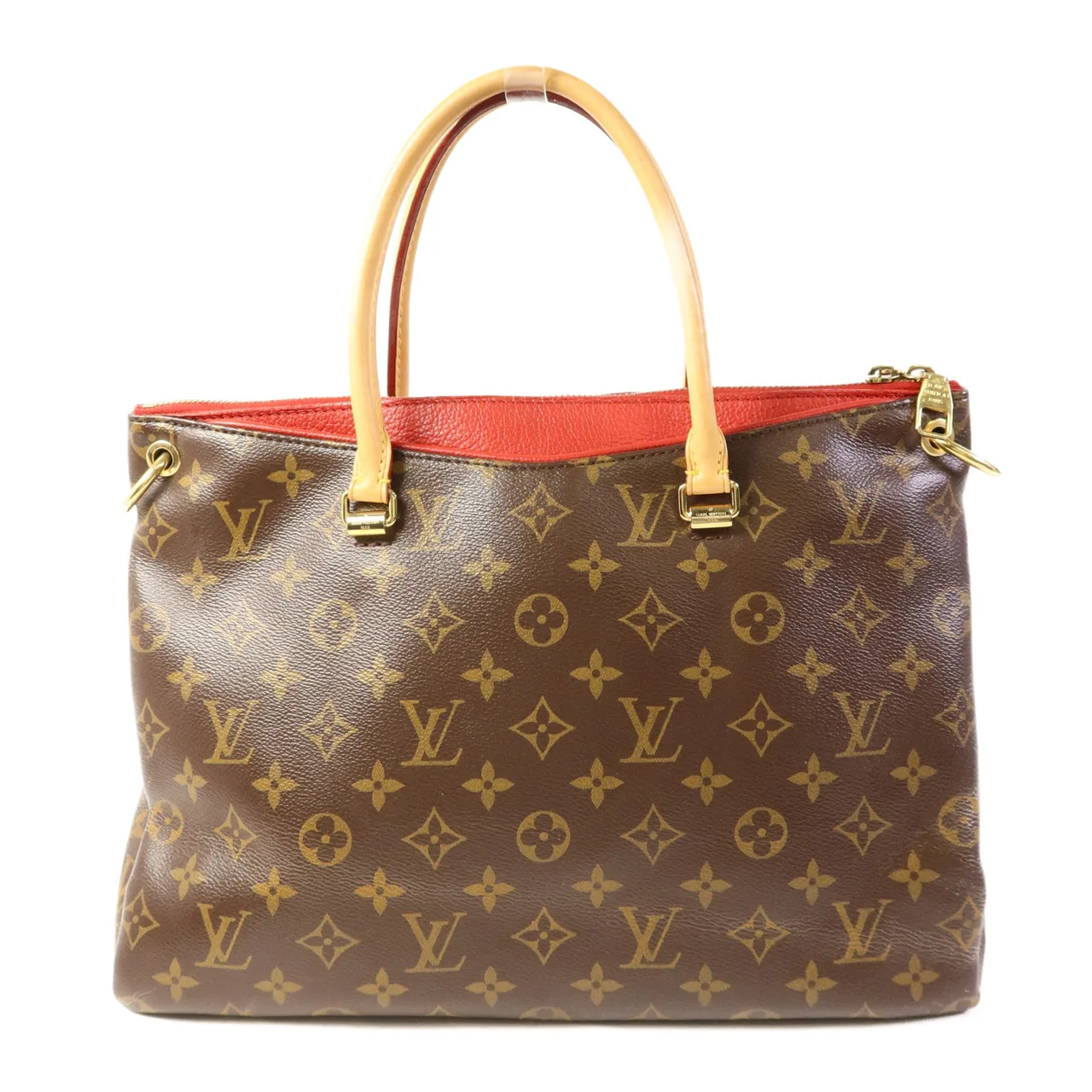 LOUIS VUITTON Pallas M41175 兩用包 塗層帆布 棕色 / Red/Brown 塗層帆布 中古品B - 縮圖 2