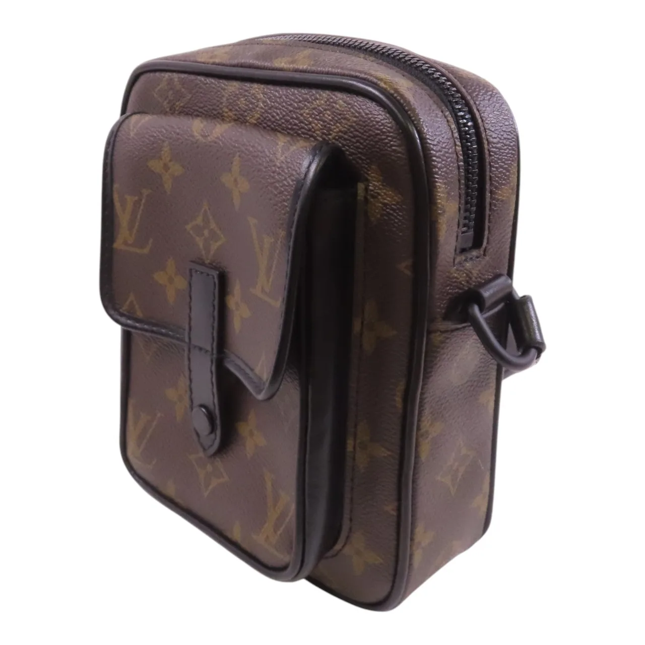 LOUIS VUITTON Christopher M69404 肩背包 塗層帆布 棕色 / 黑色 / Brown 塗層帆布 中古品A - 縮圖 3
