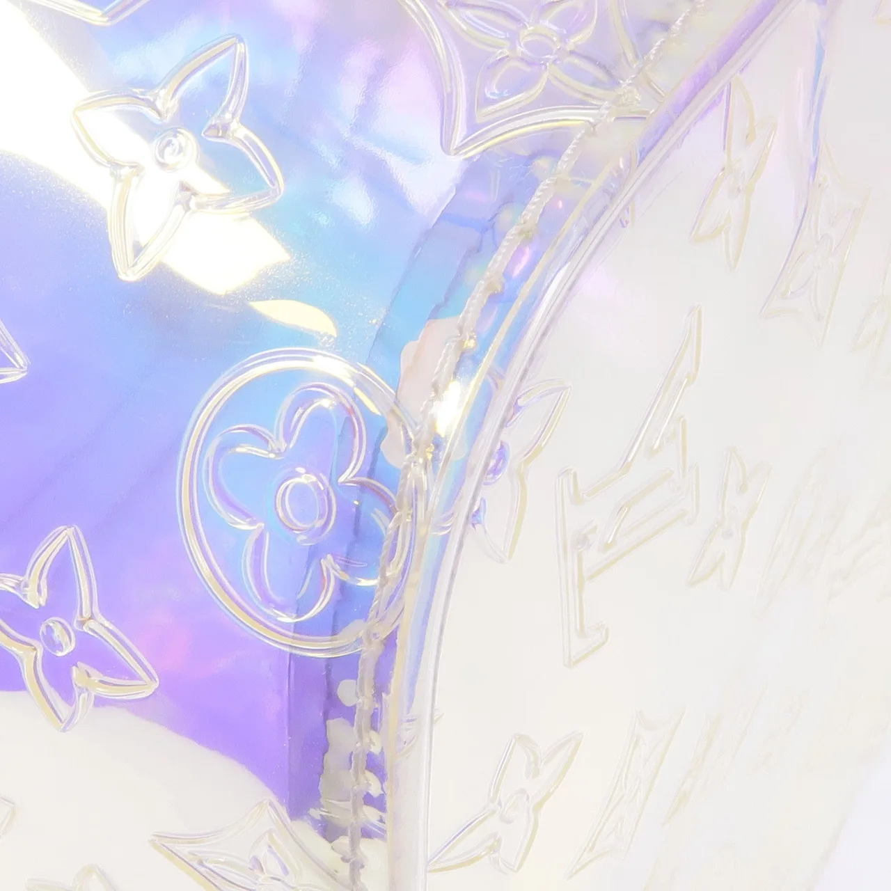 LOUIS VUITTON Keepall M53271 兩用包 塗層帆布 透明 / Silver 塗層帆布 中古品A - 縮圖 9