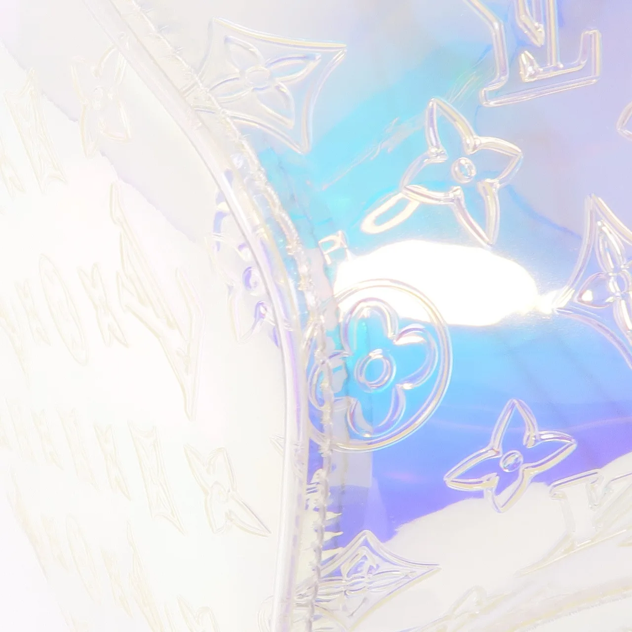 LOUIS VUITTON Keepall M53271 兩用包 塗層帆布 透明 / Silver 塗層帆布 中古品A - 縮圖 10