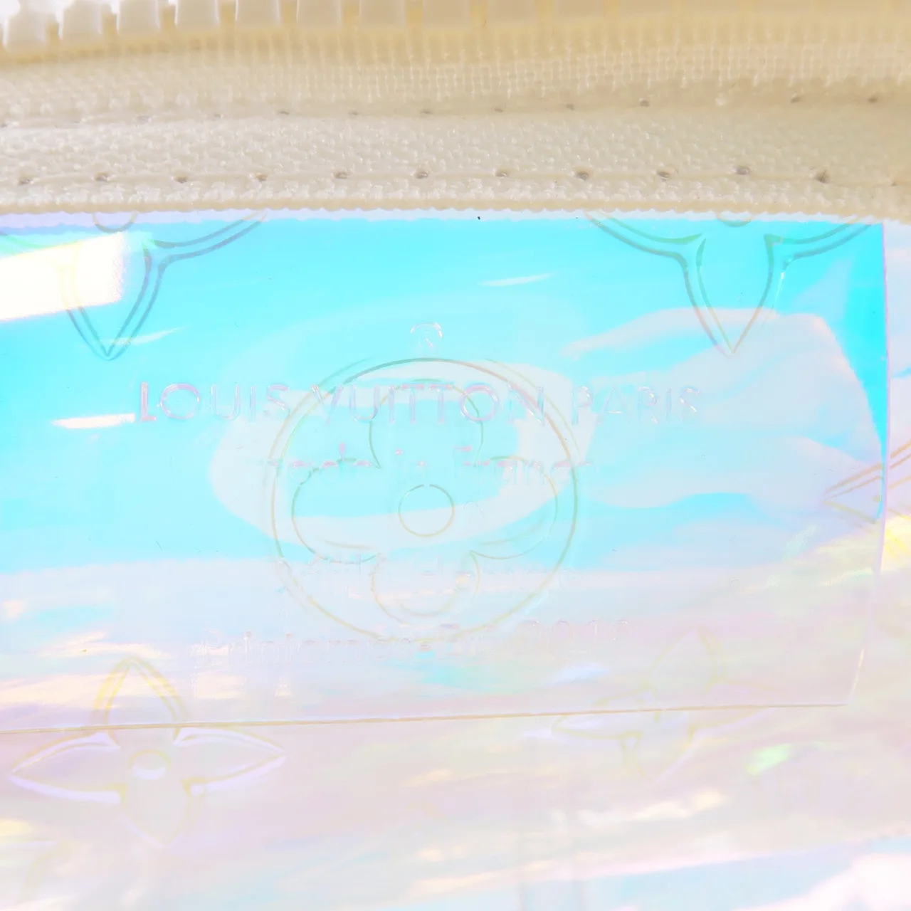 LOUIS VUITTON Keepall M53271 兩用包 塗層帆布 透明 / Silver 塗層帆布 中古品A - 縮圖 12