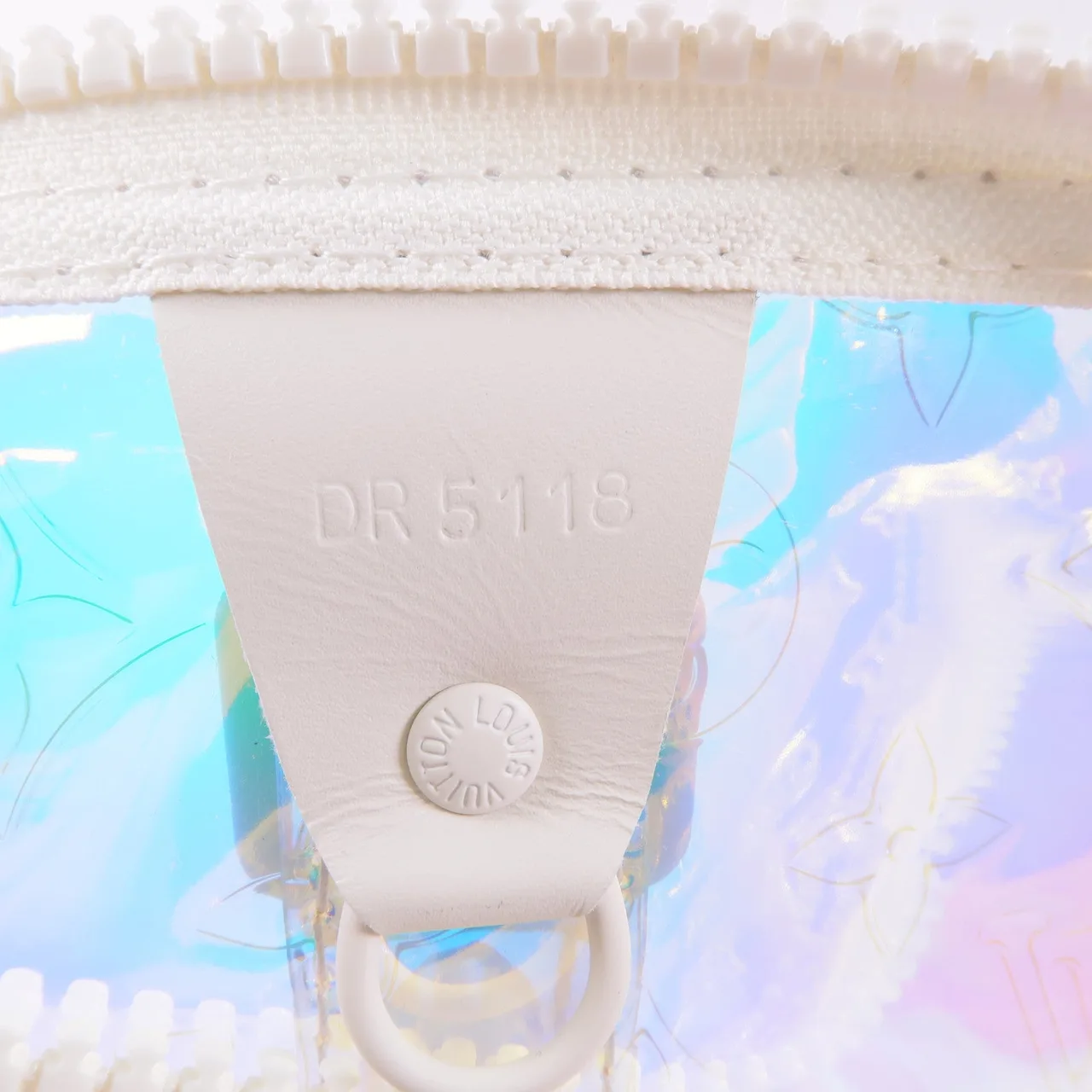 LOUIS VUITTON Keepall M53271 兩用包 塗層帆布 透明 / Silver 塗層帆布 中古品A - 縮圖 13