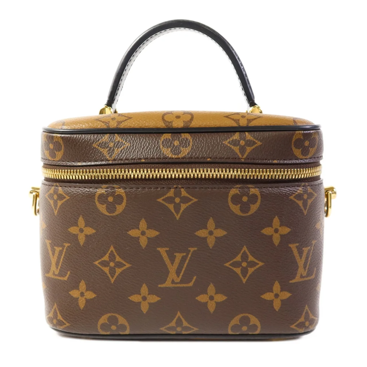 LOUIS VUITTON Vanity M45165 兩用包 塗層帆布 棕色