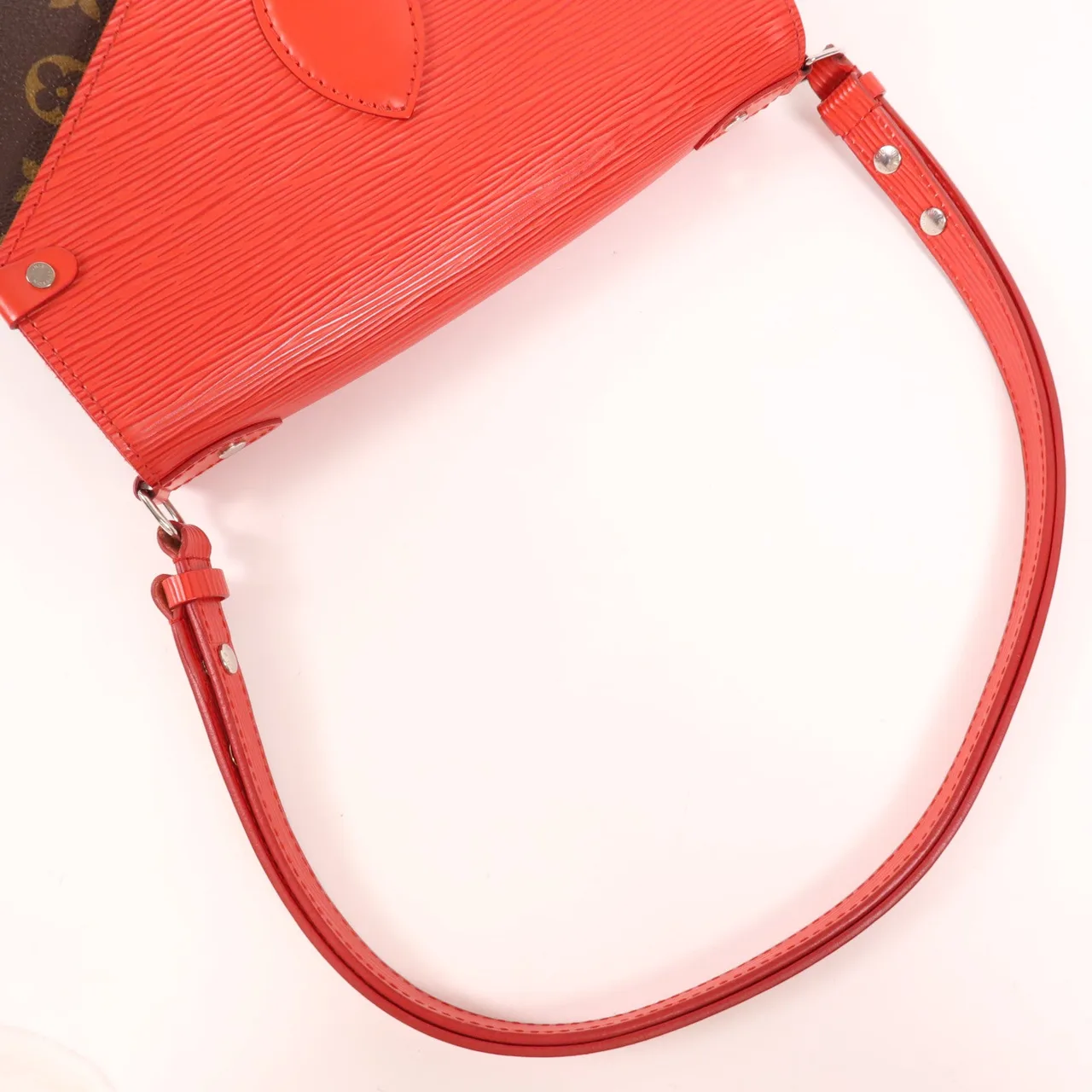 LOUIS VUITTON Saint Michel M44031 肩背包 塗層帆布 棕色 / 紅色 塗層帆布 中古品A - 縮圖 5