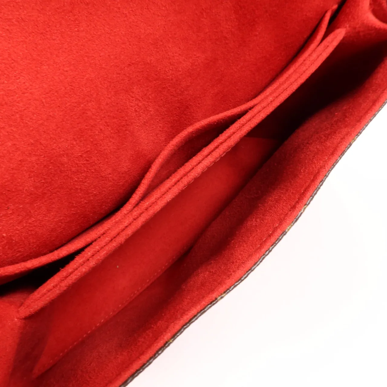 LOUIS VUITTON Saint Michel M44031 肩背包 塗層帆布 棕色 / 紅色 塗層帆布 中古品A - 縮圖 10