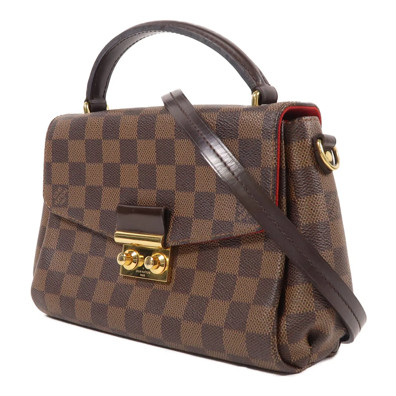 LOUIS VUITTON Croisette N53000 兩用包 塗層帆布 棕色 / Brown 塗層帆布 中古品A - 縮圖 3