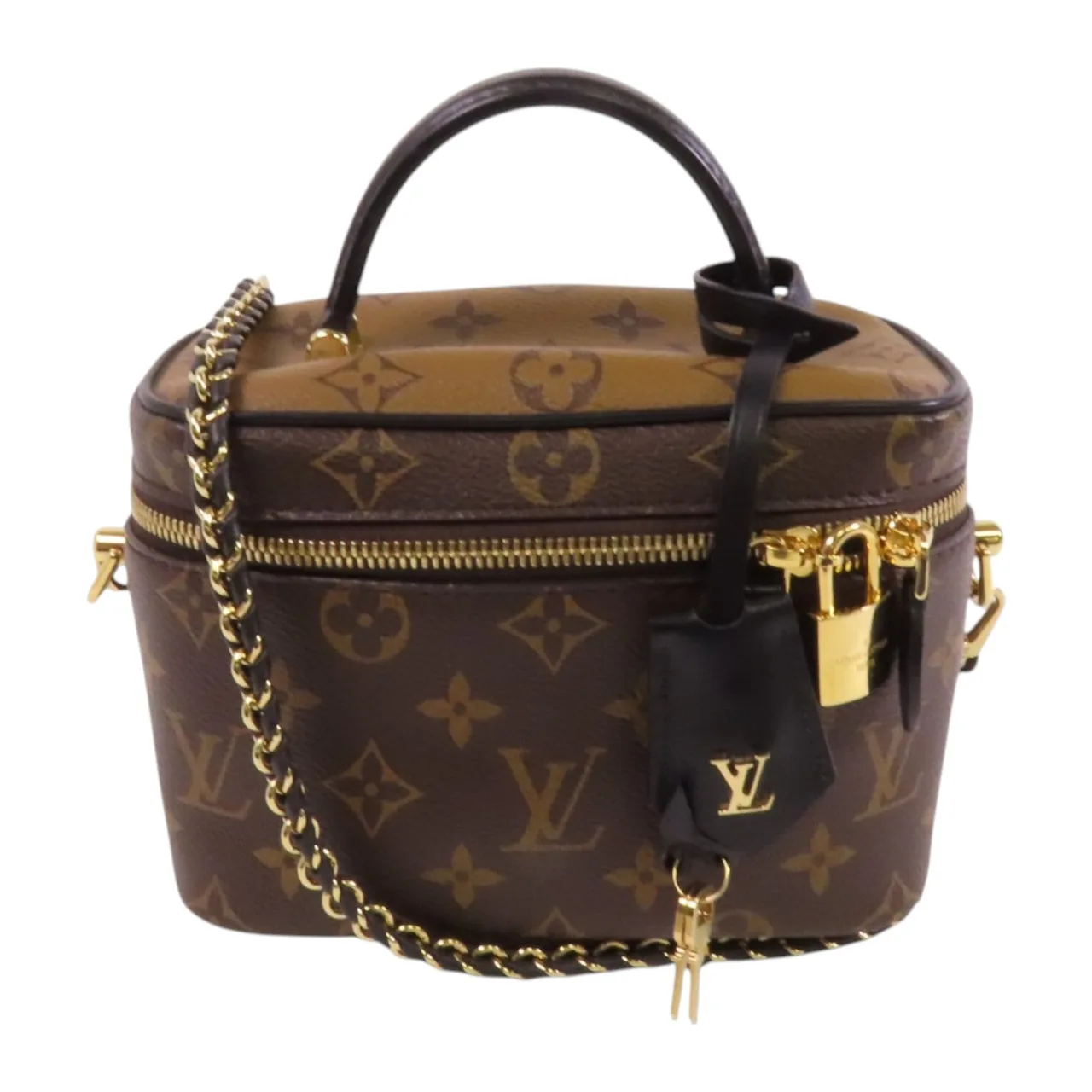LOUIS VUITTON Vanity M45165 兩用包 塗層帆布 棕色 / Brown