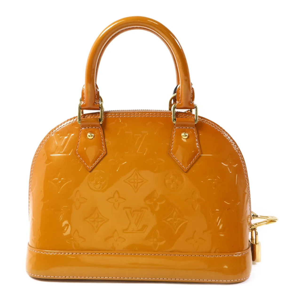 LOUIS VUITTON Alma M91583 兩用包 皮革 橘色 / Yellow 皮革 中古品B - 縮圖 2