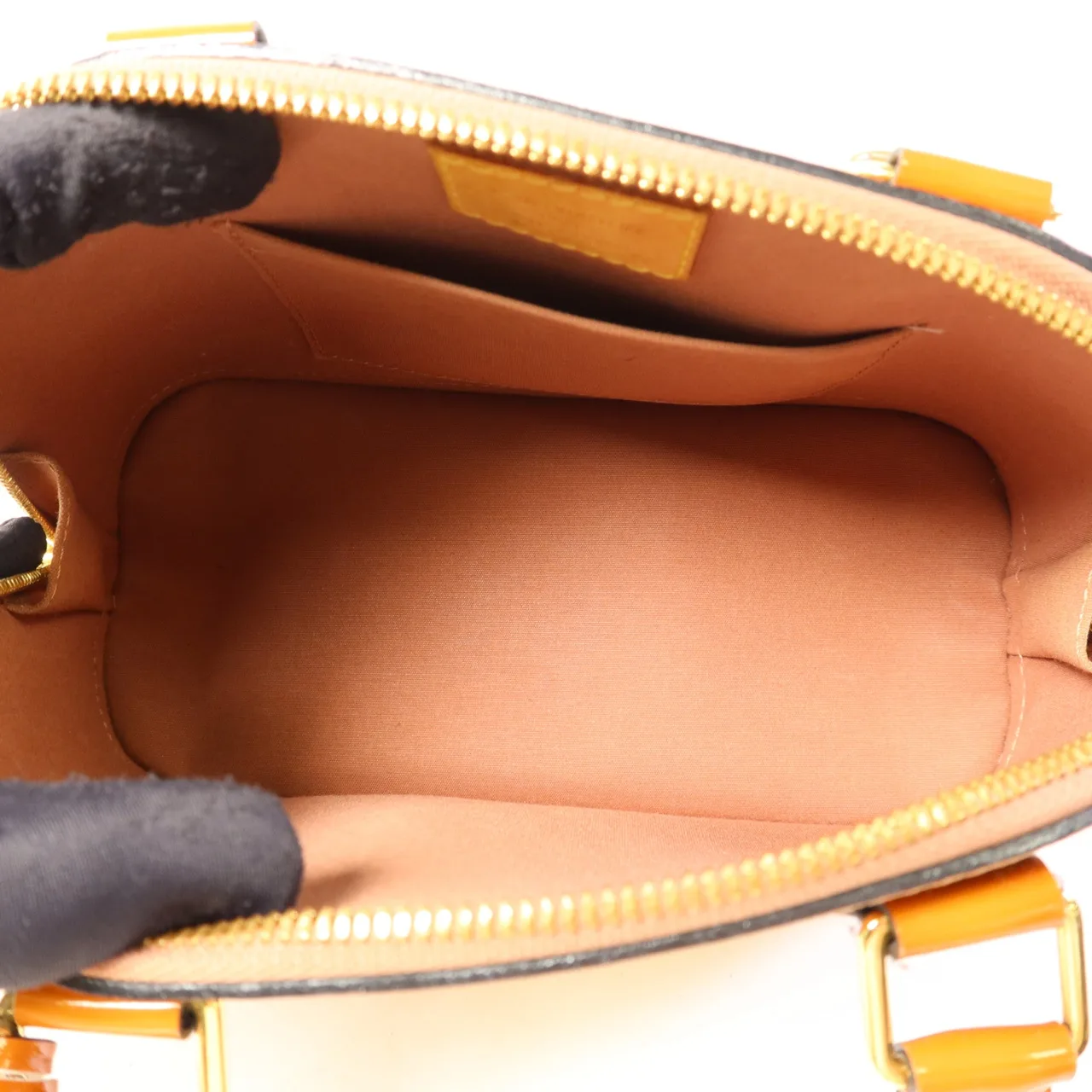 LOUIS VUITTON Alma M91583 兩用包 皮革 橘色 / Yellow 皮革 中古品B - 縮圖 6