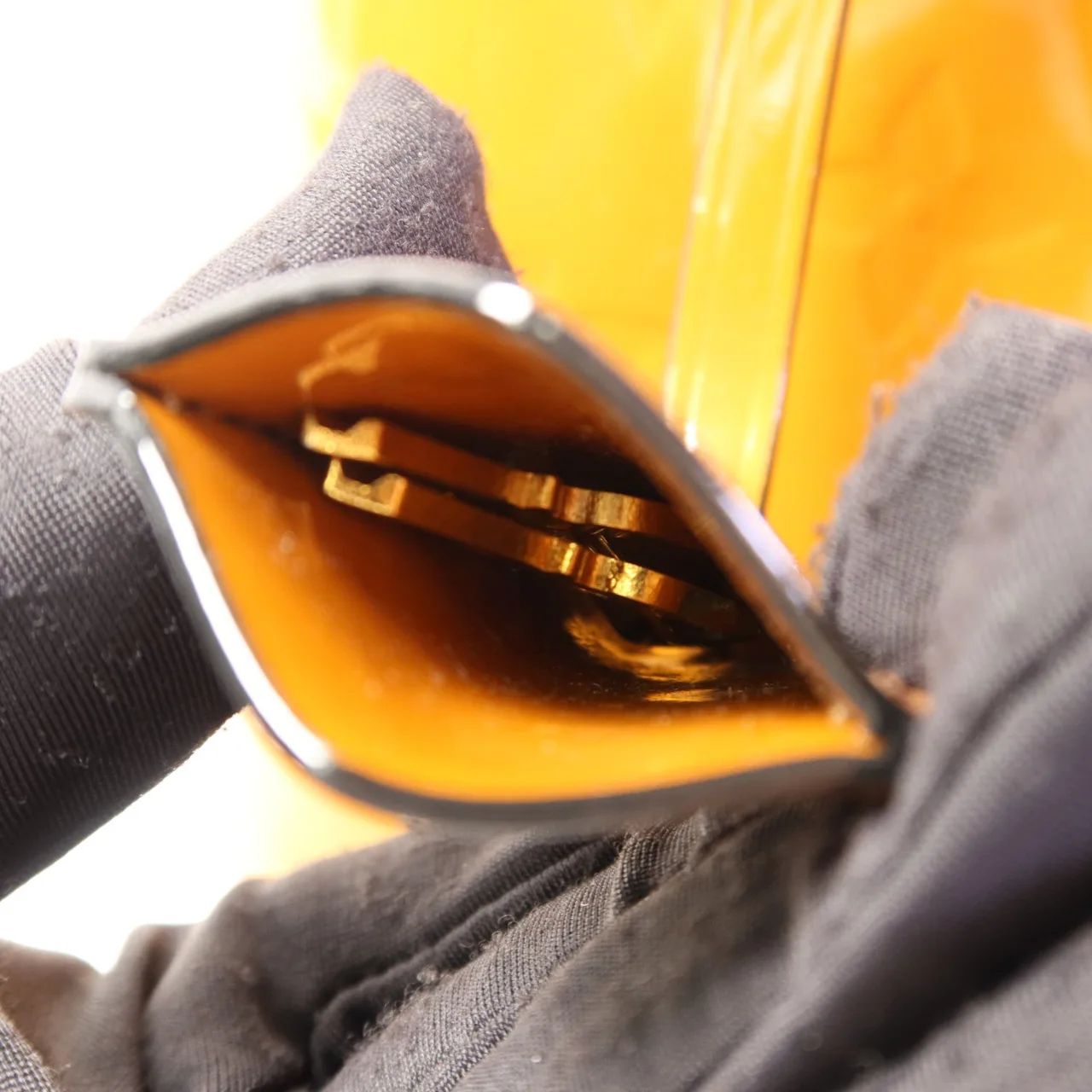 LOUIS VUITTON Alma M91583 兩用包 皮革 橘色 / Yellow 皮革 中古品B - 縮圖 9