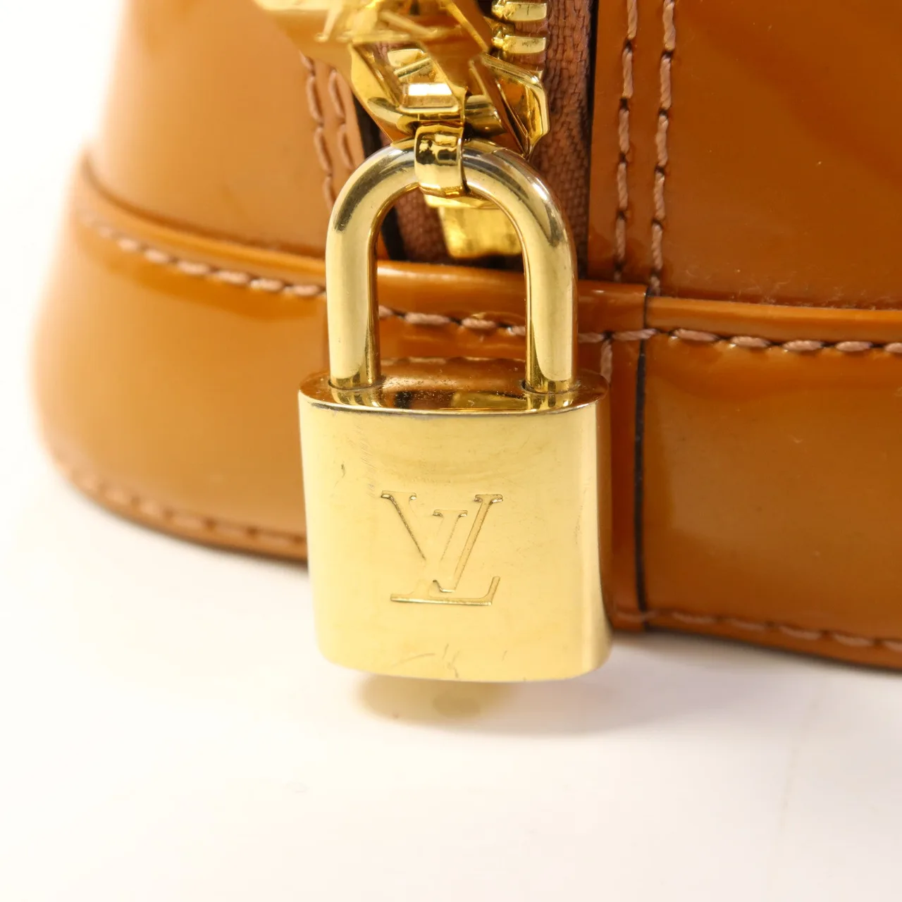 LOUIS VUITTON Alma M91583 兩用包 皮革 橘色 / Yellow 皮革 中古品B - 縮圖 10