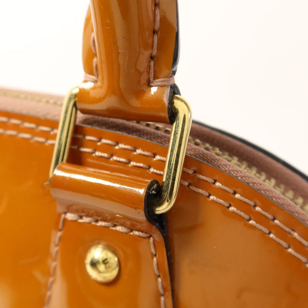 LOUIS VUITTON Alma M91583 兩用包 皮革 橘色 / Yellow 皮革 中古品B - 縮圖 12