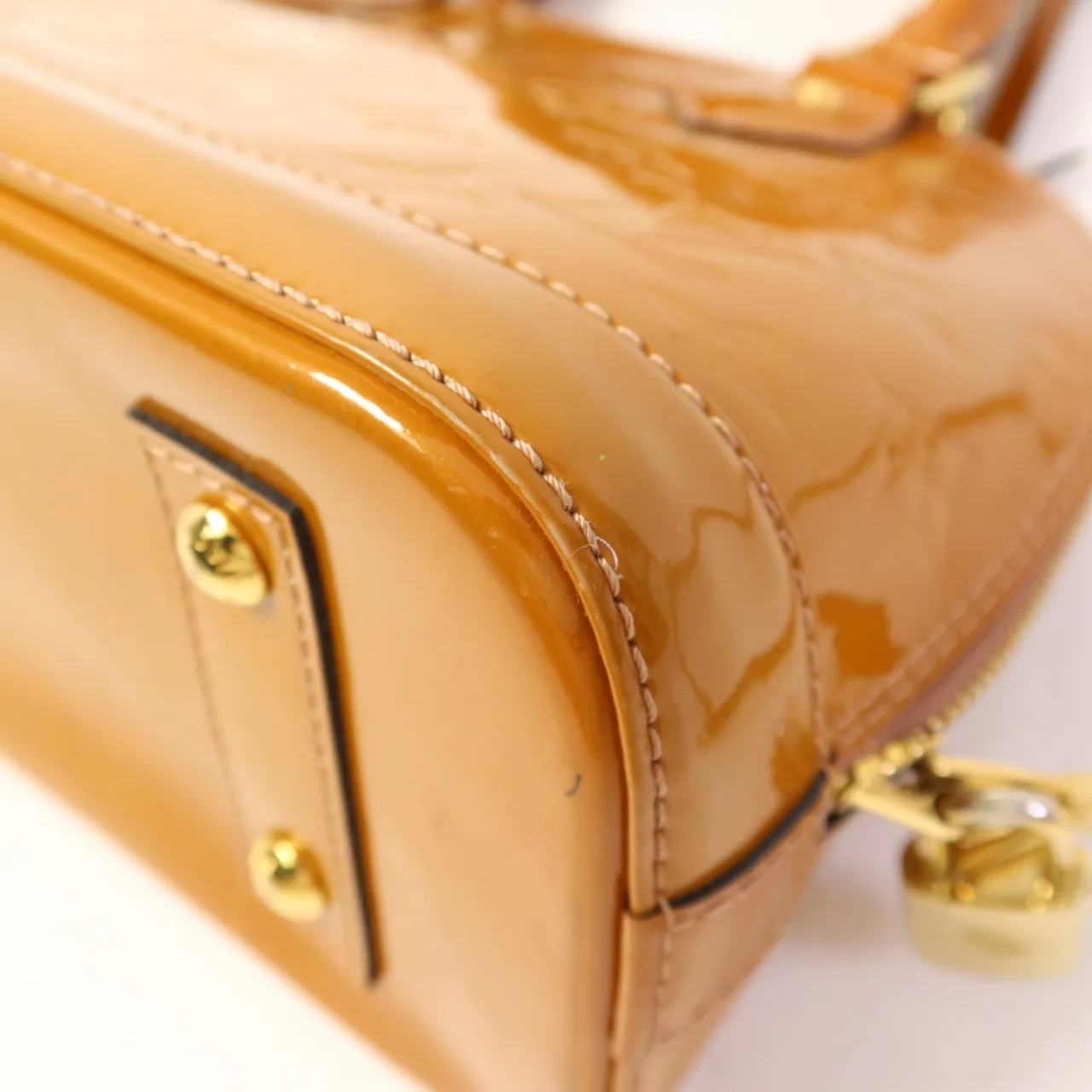 LOUIS VUITTON Alma M91583 兩用包 皮革 橘色 / Yellow 皮革 中古品B - 縮圖 13