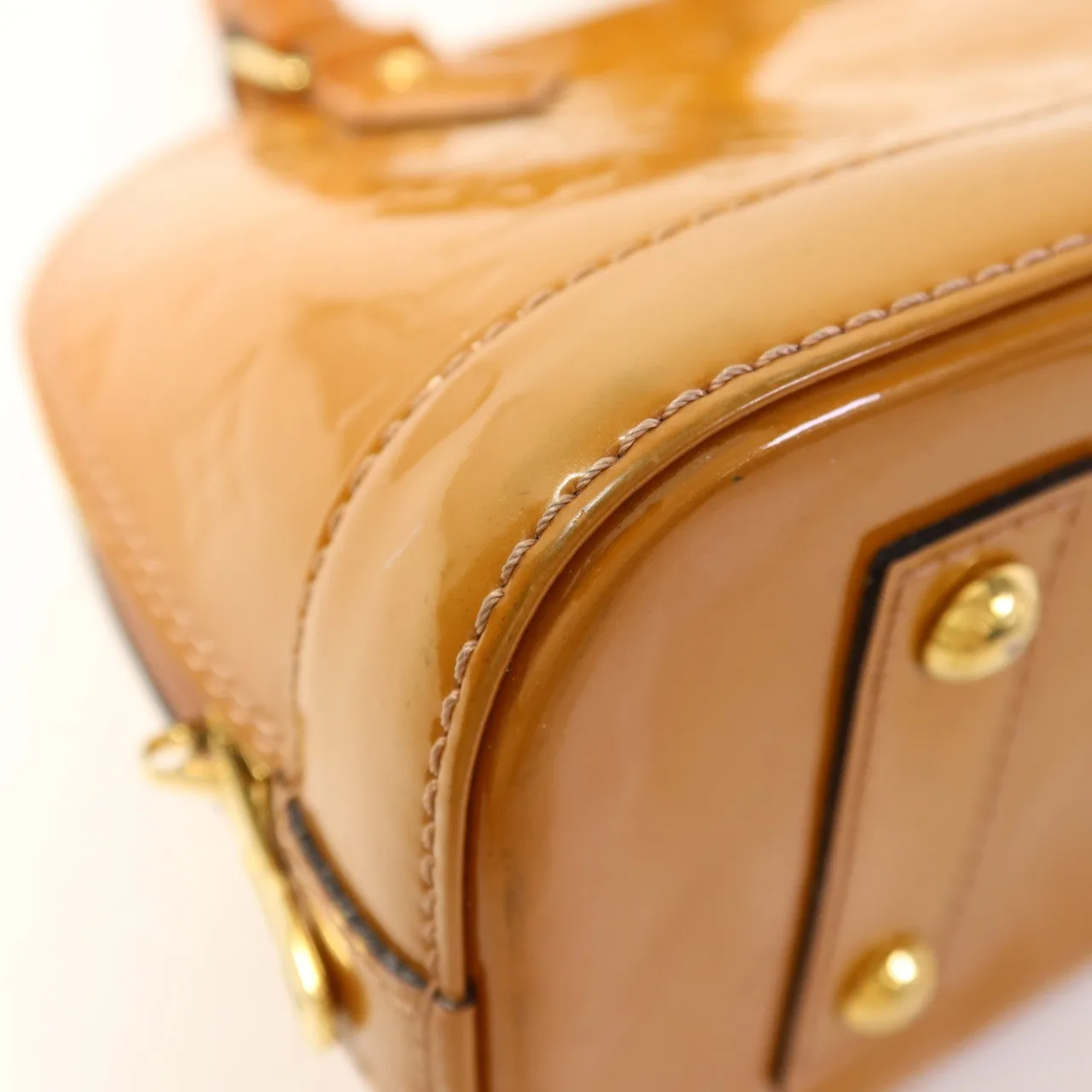 LOUIS VUITTON Alma M91583 兩用包 皮革 橘色 / Yellow 皮革 中古品B - 縮圖 14