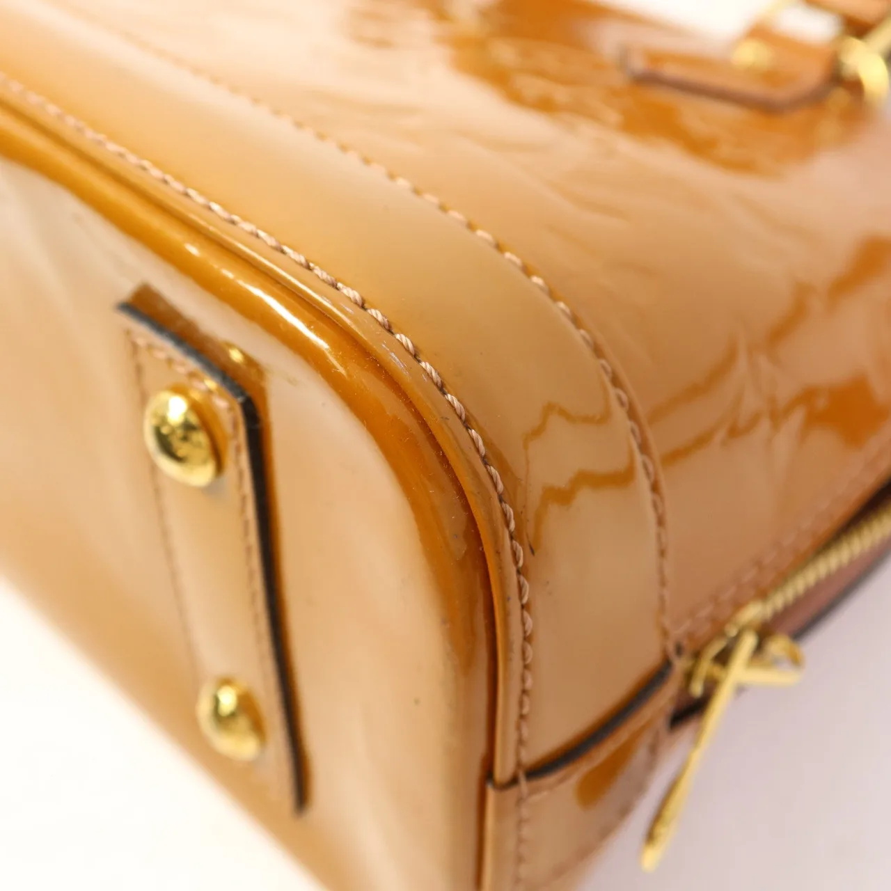 LOUIS VUITTON Alma M91583 兩用包 皮革 橘色 / Yellow 皮革 中古品B - 縮圖 15