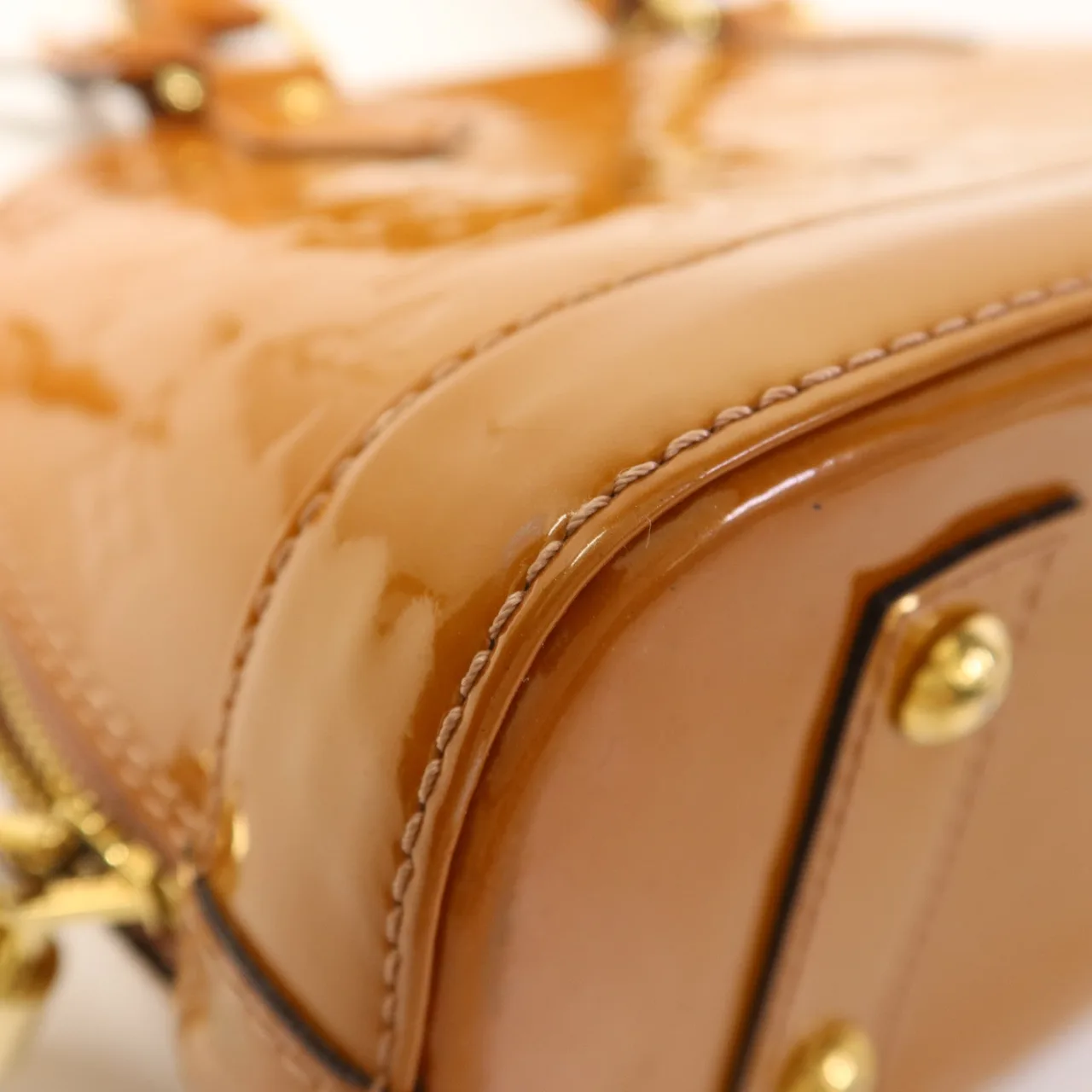 LOUIS VUITTON Alma M91583 兩用包 皮革 橘色 / Yellow 皮革 中古品B - 縮圖 16