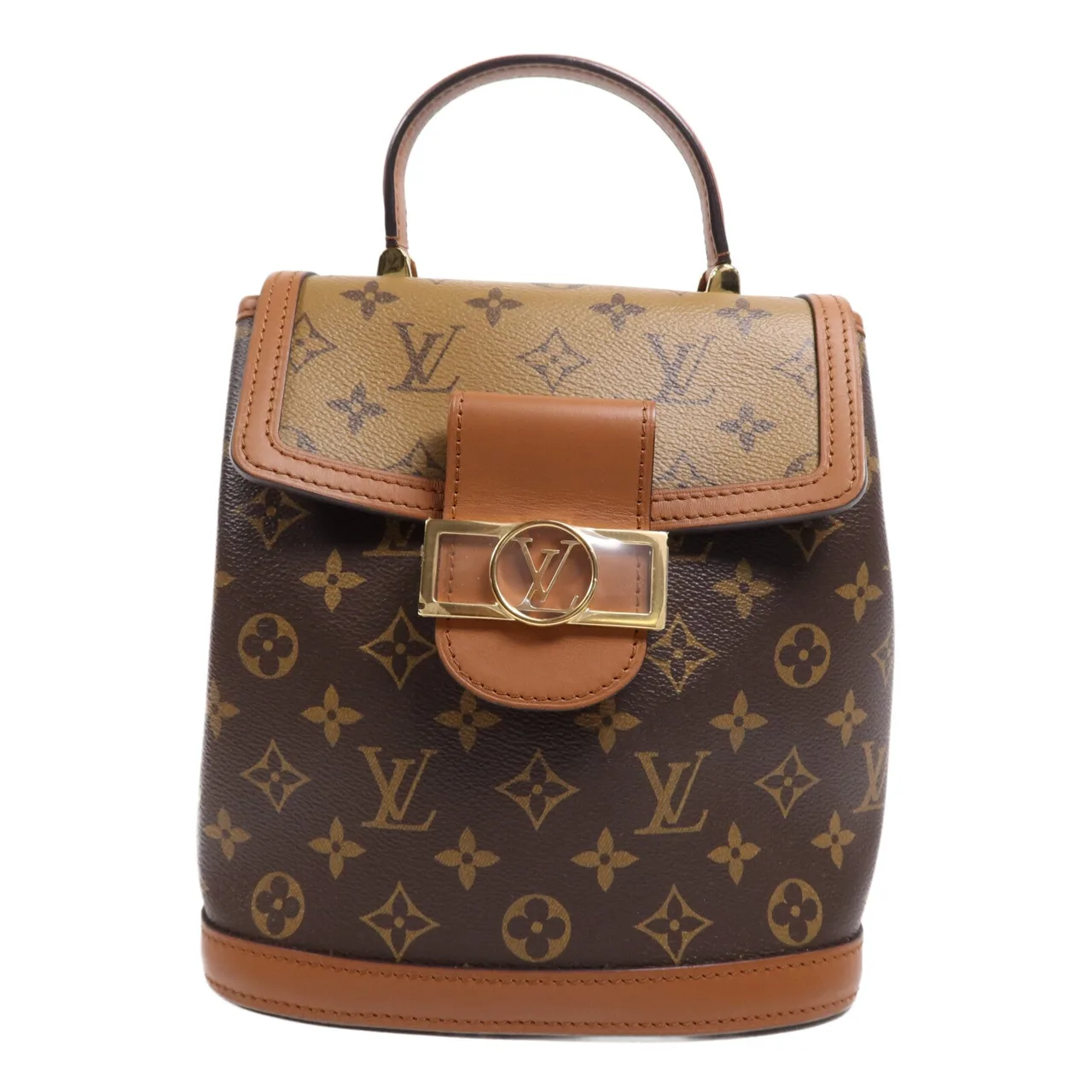 LOUIS VUITTON Dauphine M45142 兩用包 塗層帆布 棕色 / Brown