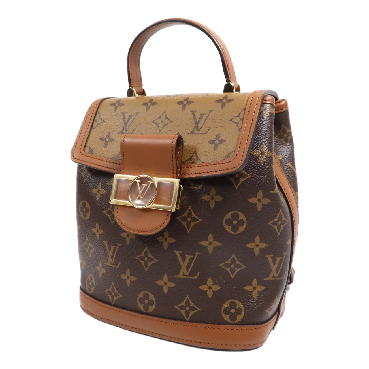 LOUIS VUITTON Dauphine M45142 兩用包 塗層帆布 棕色 / Brown 塗層帆布 中古品A - 縮圖 3