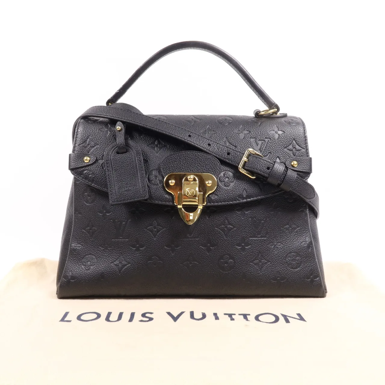 LOUIS VUITTON Georges M53944 兩用包 牛皮 黑色 / Black 牛皮 中古品A - 縮圖 6