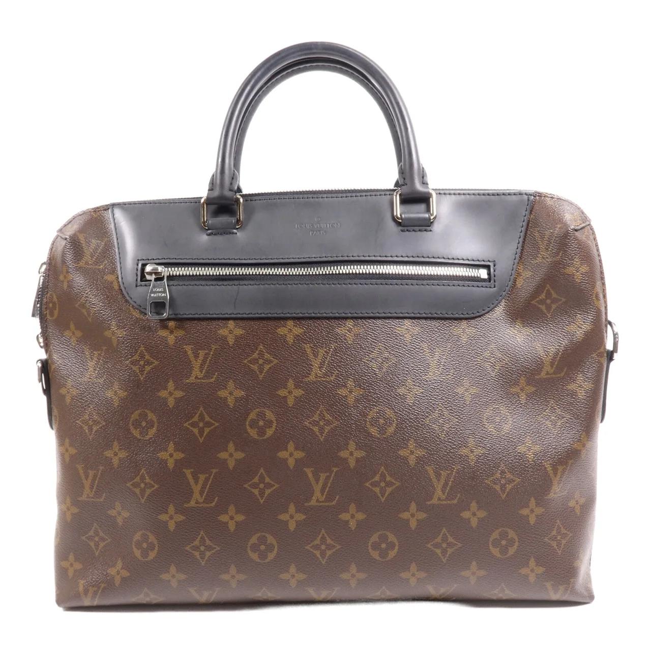 LOUIS VUITTON M54019 手提包 塗層帆布 黑色 / 棕色 / W:DustBag
