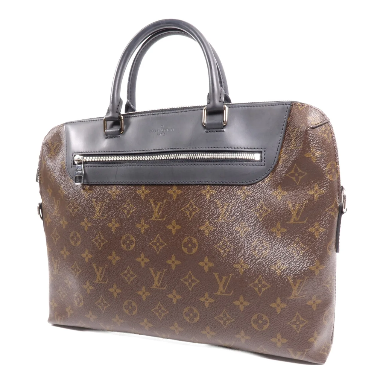 LOUIS VUITTON M54019 手提包 塗層帆布 黑色 / 棕色 / W:DustBag 塗層帆布 中古品A - 縮圖 3