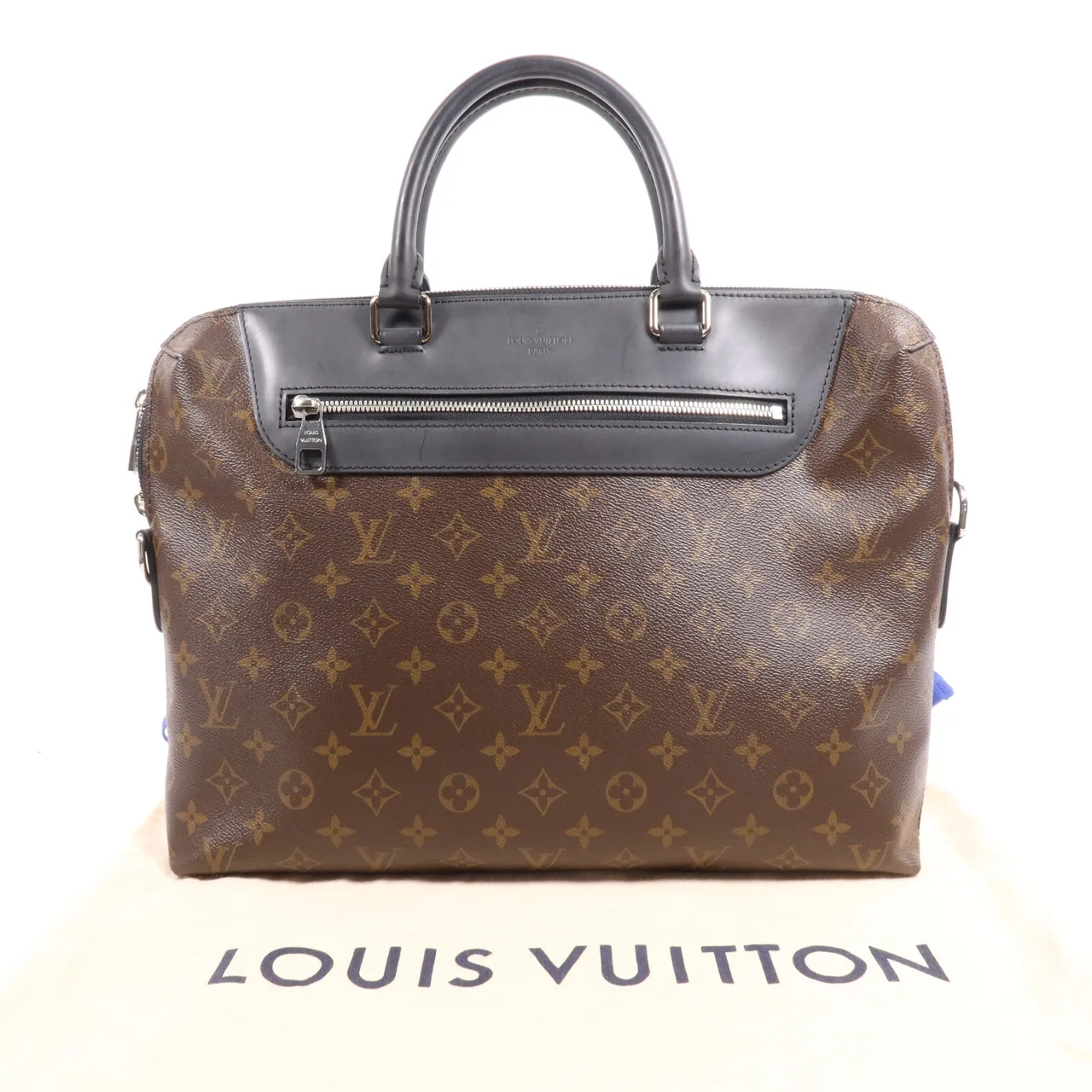 LOUIS VUITTON M54019 手提包 塗層帆布 黑色 / 棕色 / W:DustBag 塗層帆布 中古品A - 縮圖 5