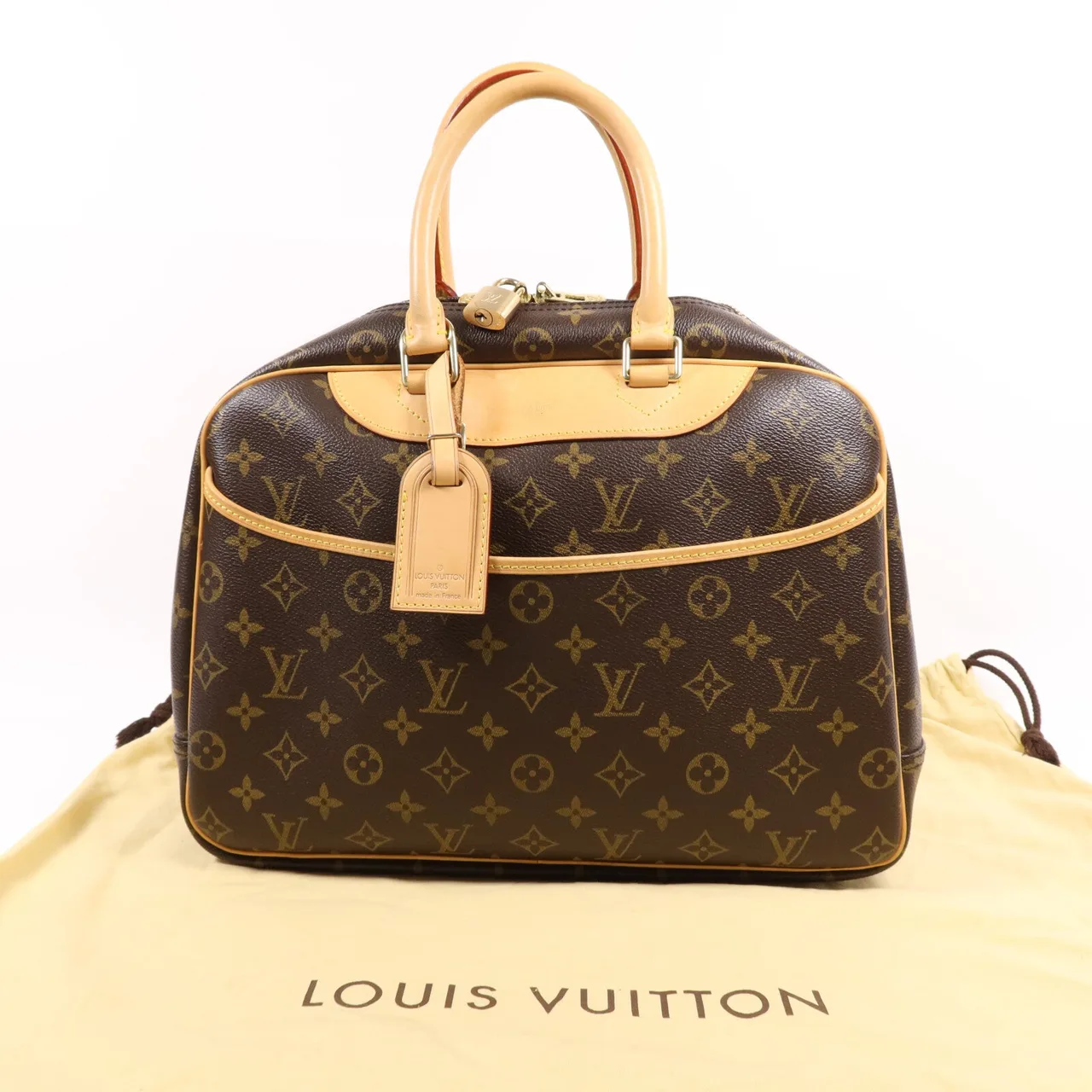 LOUIS VUITTON Deauville M47270 手提包 塗層帆布 棕色 塗層帆布 中古品B - 縮圖 9