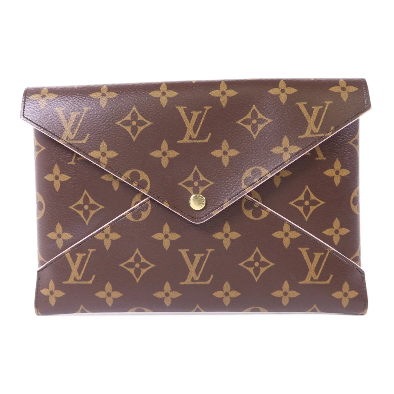 LOUIS VUITTON Kirigami M62034 Clutch Coated Canvas 棕色