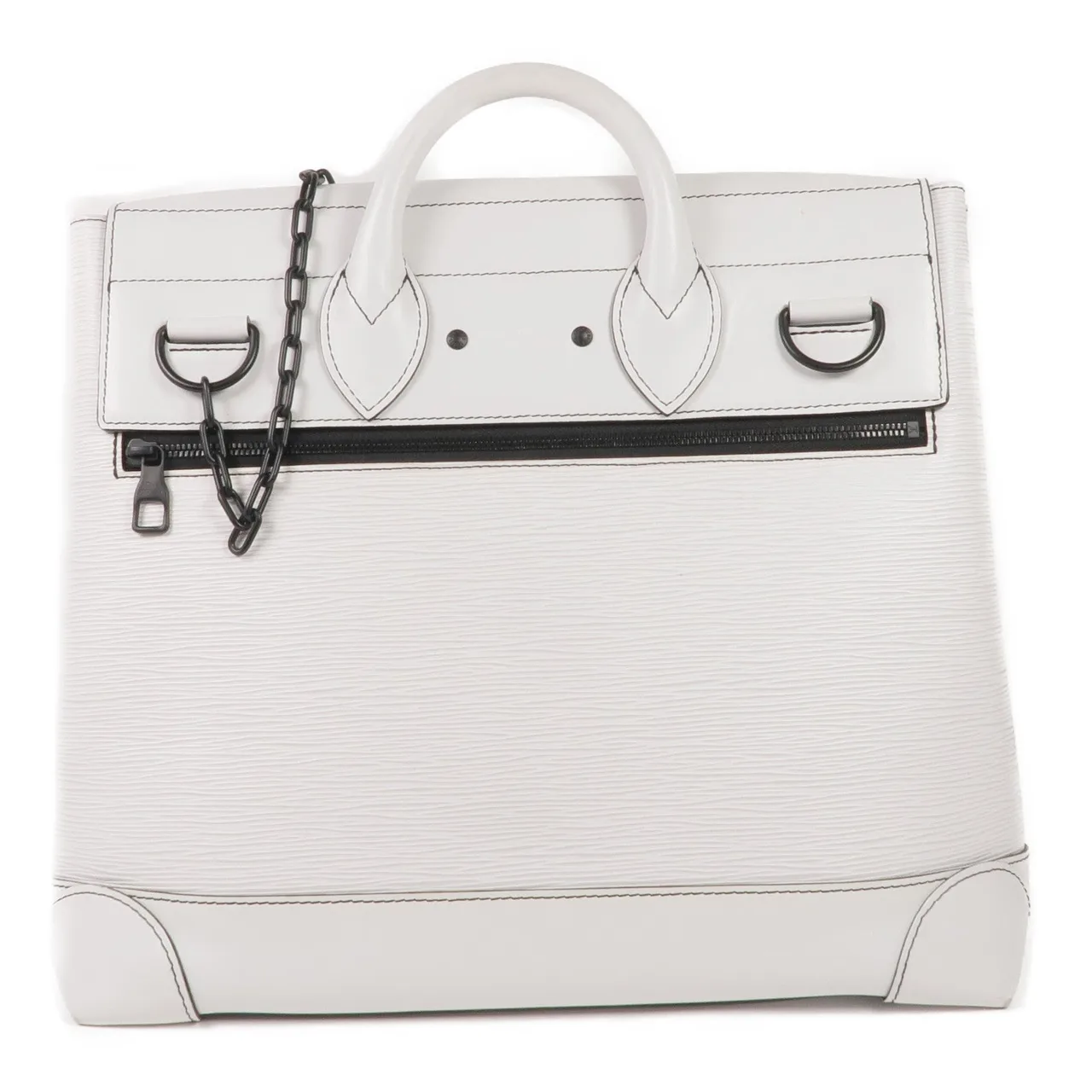 LOUIS VUITTON Steamer M55560 Handbag Calfskin 白色 Calfskin Rank B - Thumbnail 2