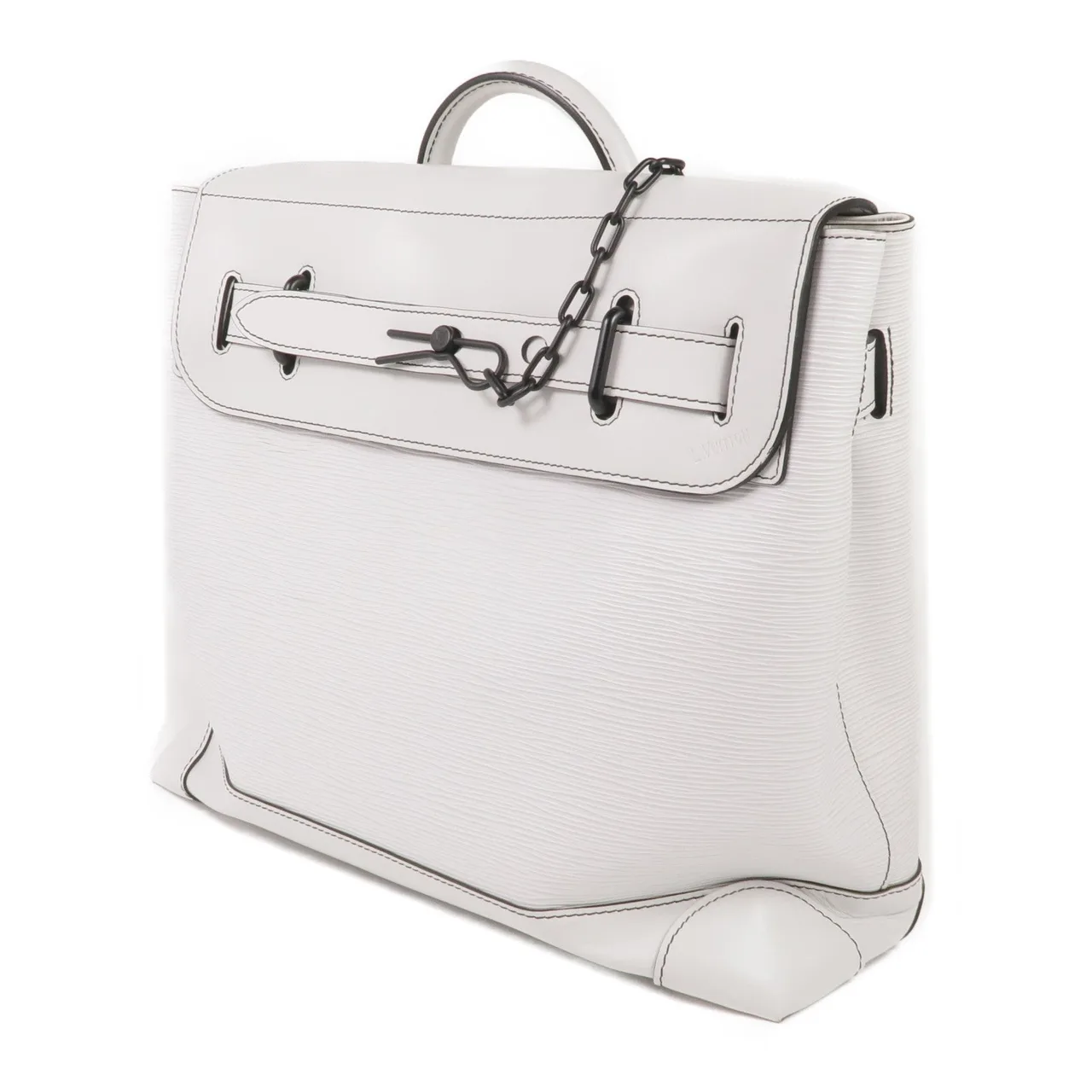 LOUIS VUITTON Steamer M55560 Handbag Calfskin 白色 Calfskin Rank B - Thumbnail 3