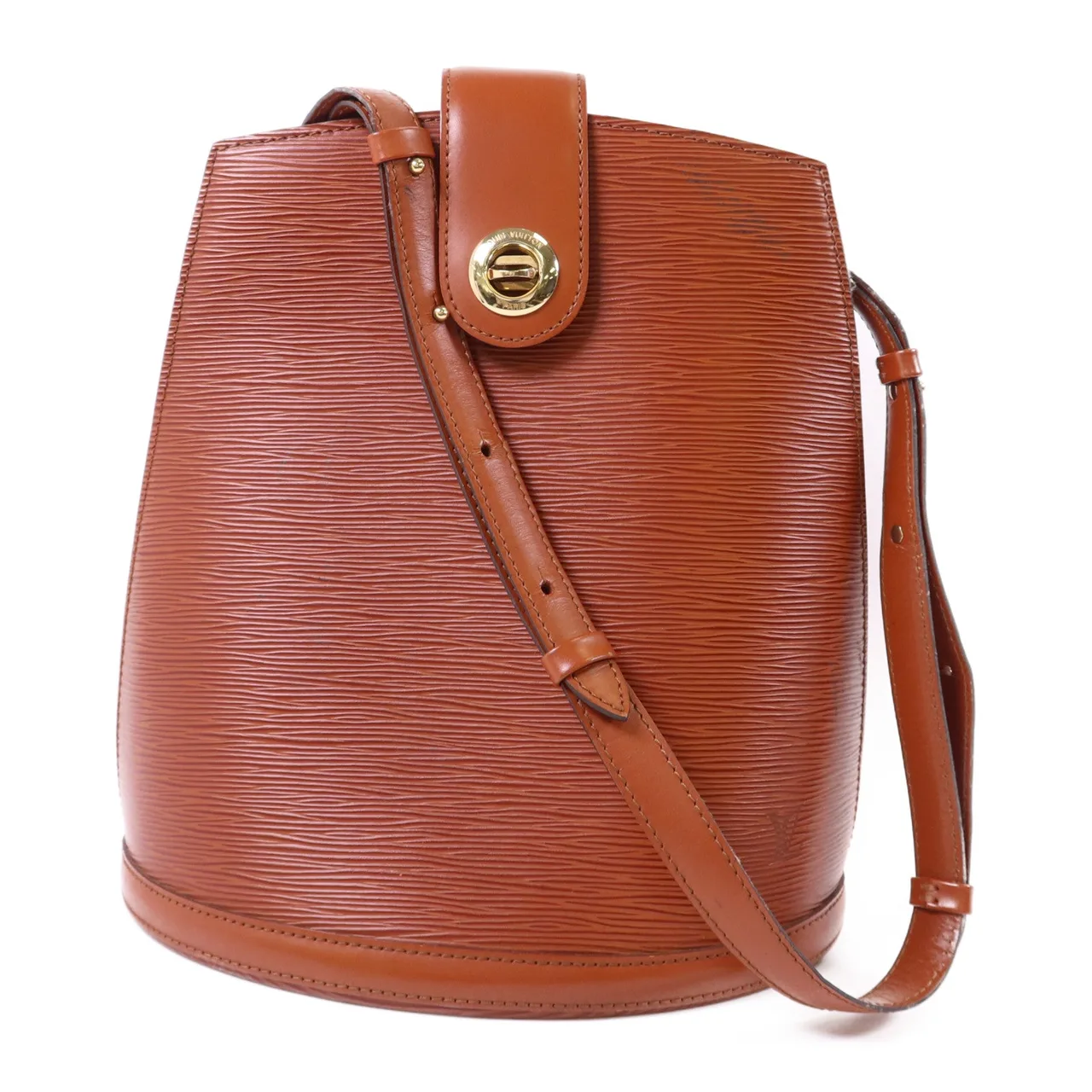 LOUIS VUITTON Cluny M52253 Shoulder Bag Calfskin 棕色