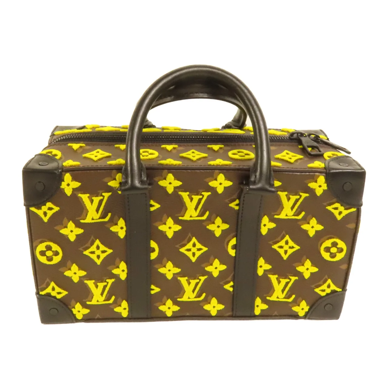 LOUIS VUITTON Speedy M45025 2-Way Bag Coated Canvas 棕色 / Brown/Yellow Coated Canvas Like New - Thumbnail 2