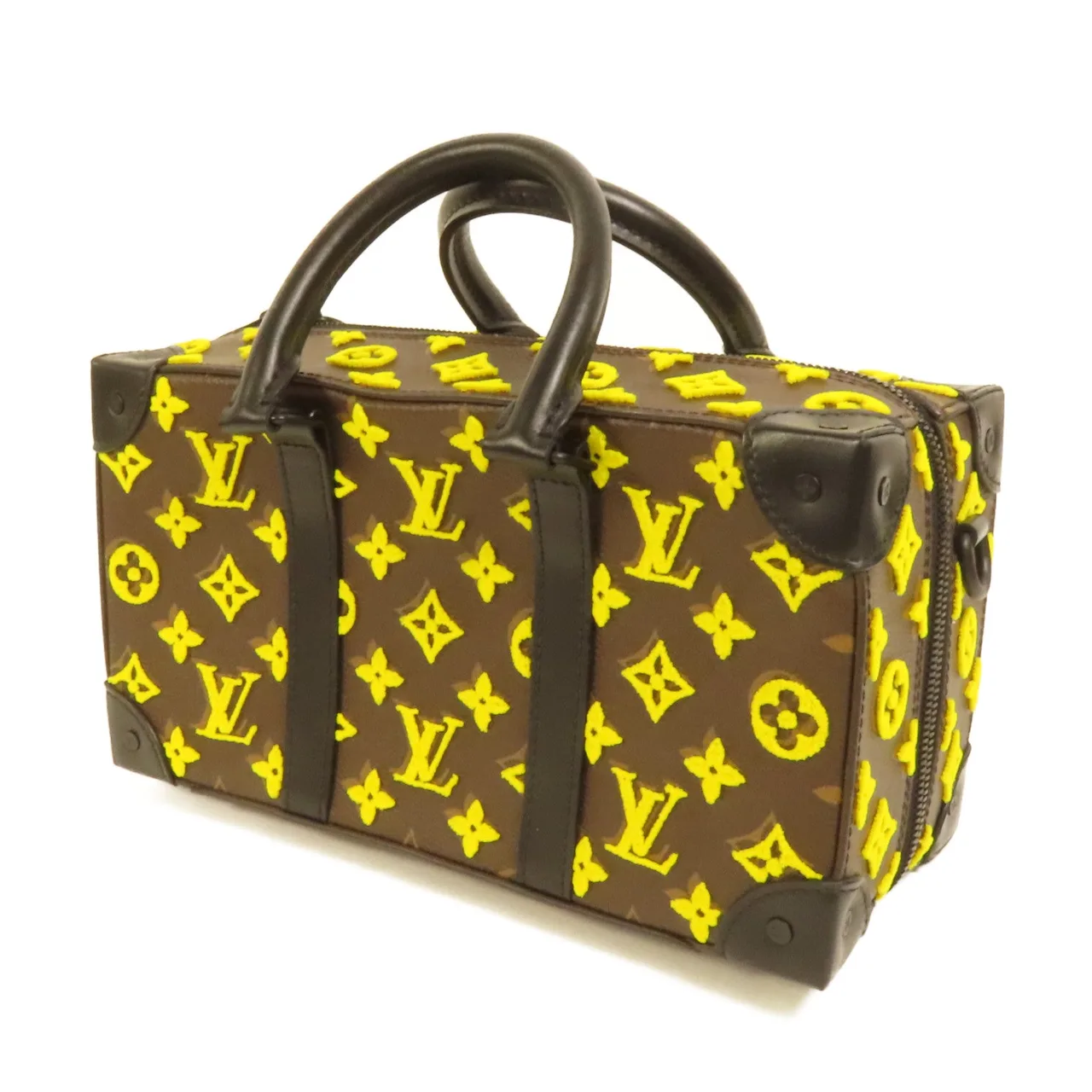 LOUIS VUITTON Speedy M45025 2-Way Bag Coated Canvas 棕色 / Brown/Yellow Coated Canvas Like New - Thumbnail 3
