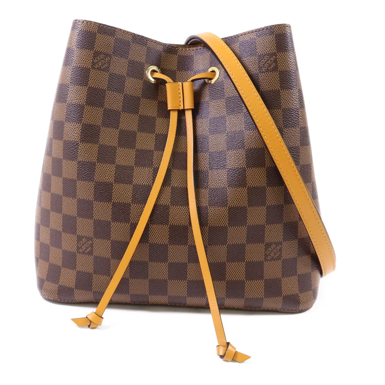 LOUIS VUITTON NeoNoe N40198 Shoulder Bag Coated Canvas 棕色 / Brown/Yellow