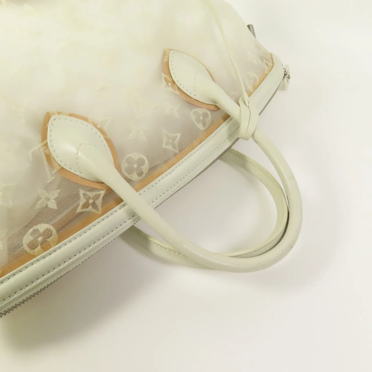 LOUIS VUITTON Lockit M40701 Tote Bag Fabric 白色 / White Fabric Rank A - Thumbnail 5