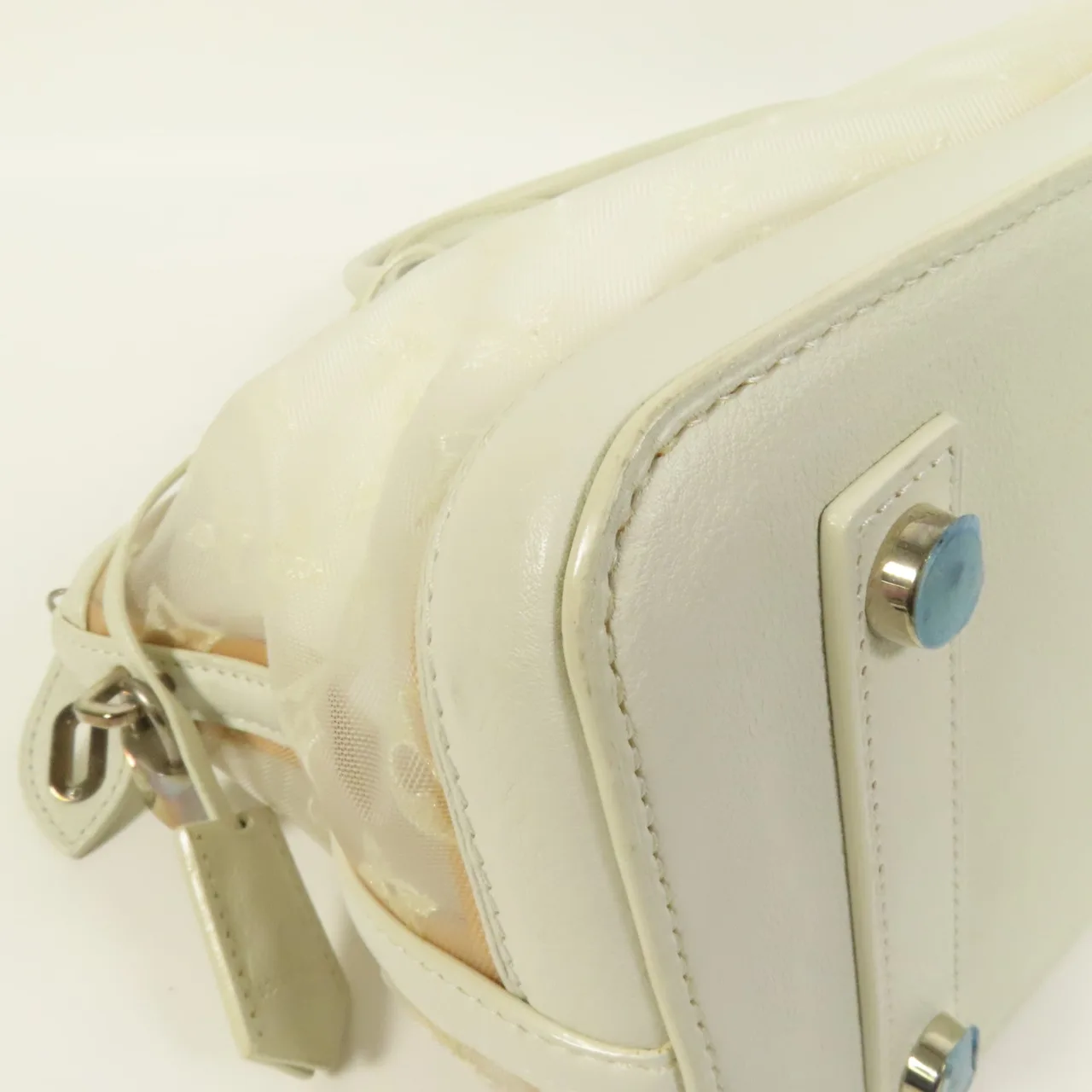 LOUIS VUITTON Lockit M40701 Tote Bag Fabric 白色 / White Fabric Rank A - Thumbnail 12