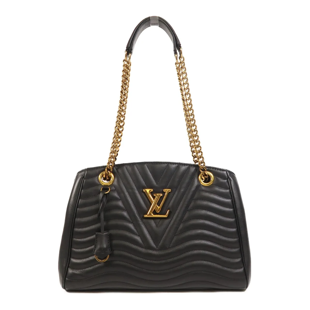 LOUIS VUITTON New Wave M51496 Shoulder Bag Calfskin 棕色 / Black