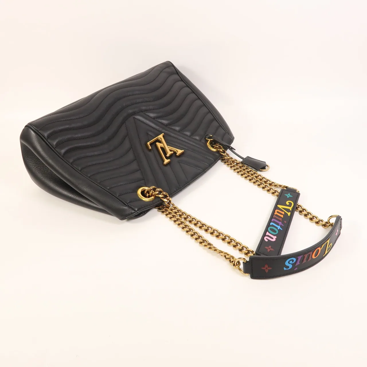 LOUIS VUITTON New Wave M51496 Shoulder Bag Calfskin 棕色 / Black Calfskin Rank B - Thumbnail 8